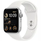 Viedpulkstenis Apple Watch SE (2nd Gen) GPS 44mm Silver Aluminium Case with White Sport Band [Mazlietots]